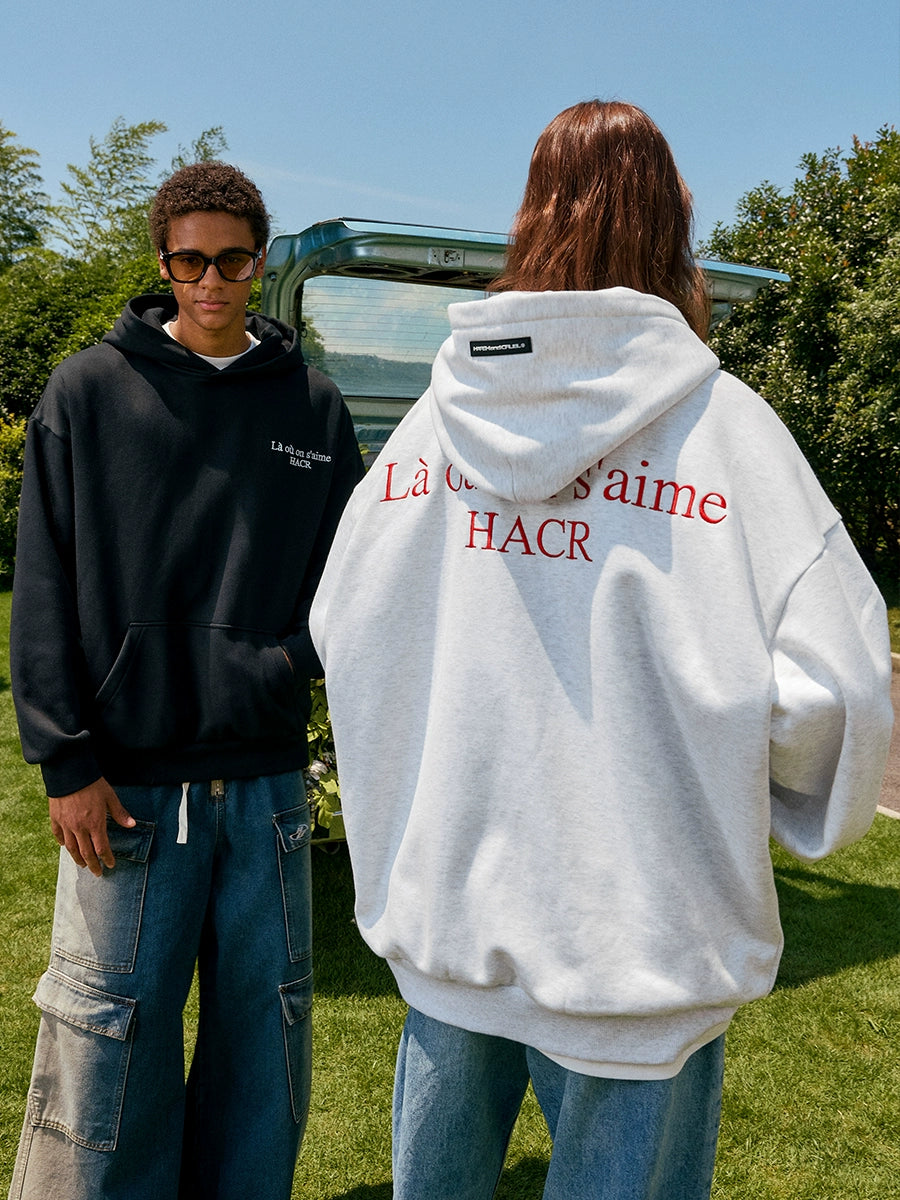 Harsh and Cruel Basic Logo Slogan HACR Embroidered Hoodie | Face 3 Face