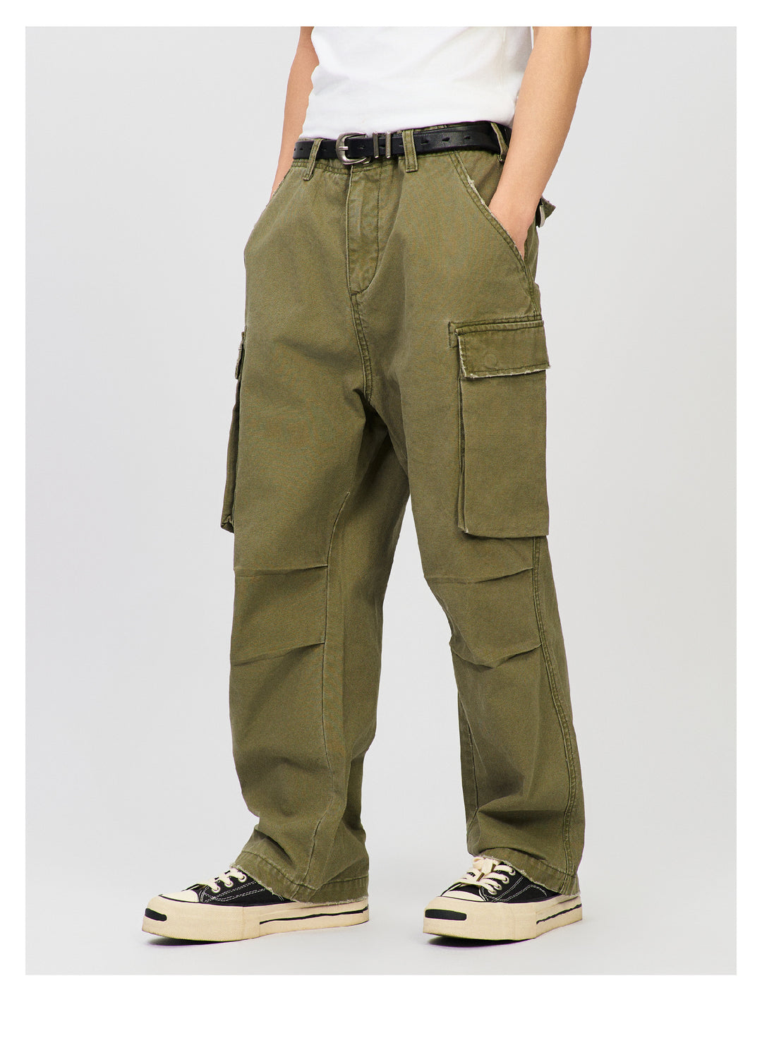 S45 Distressed Utility Cargo Pants | Face 3 Face