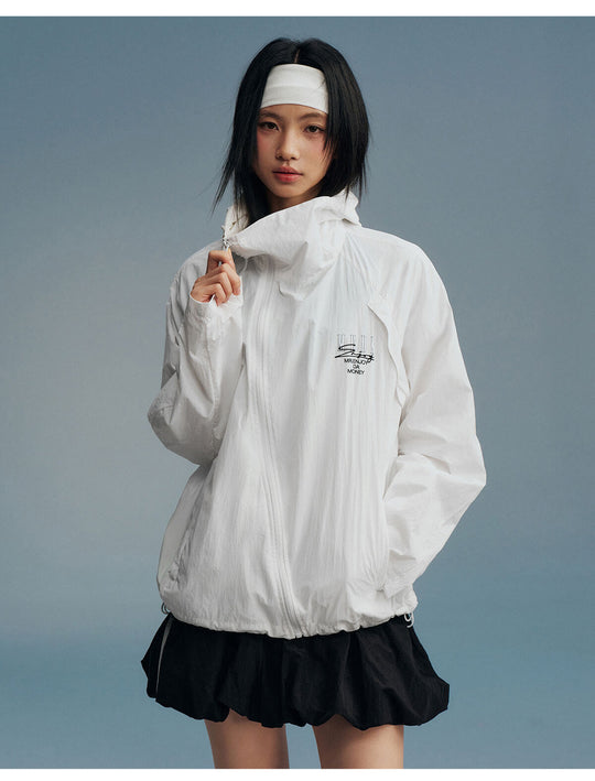 MEDM Diagonal Zip Lightweight UV Protective Outdoor Jacket | Face 3 Face