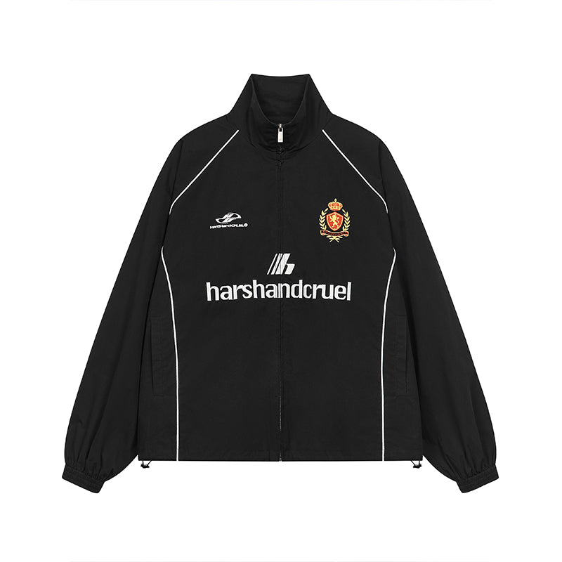 Harsh and Cruel Football Club Embroidered Patchwork Training Track Jacket | Face 3 Face