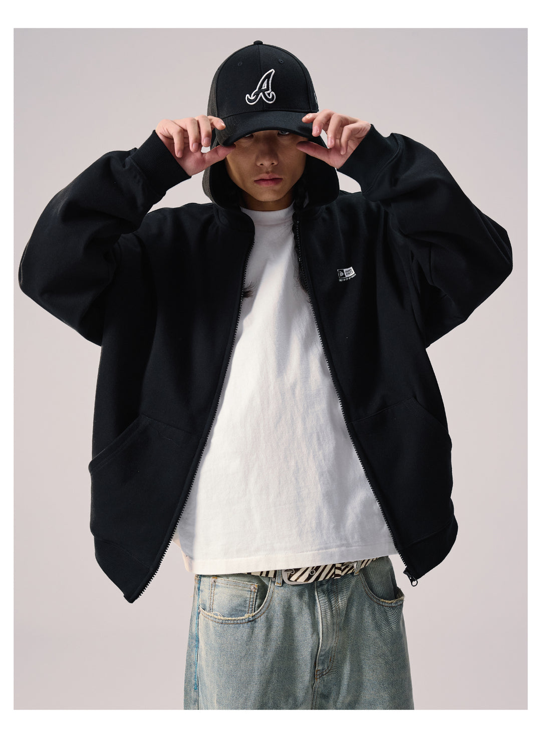 Remedy Baseball Cap Hood Zip Up Hoodie | Face 3 Face