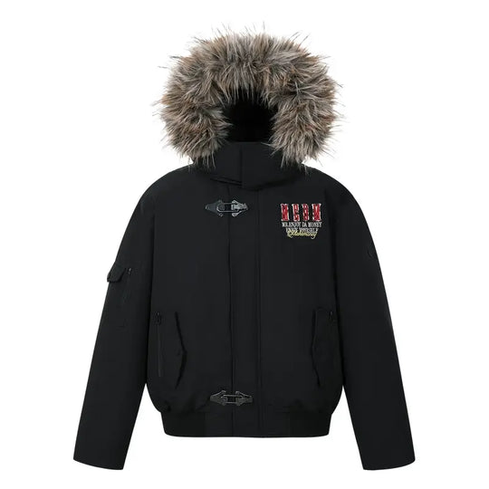 MEDM Detachable Fur Metal Snaps Down Jacket | Face 3 Face
