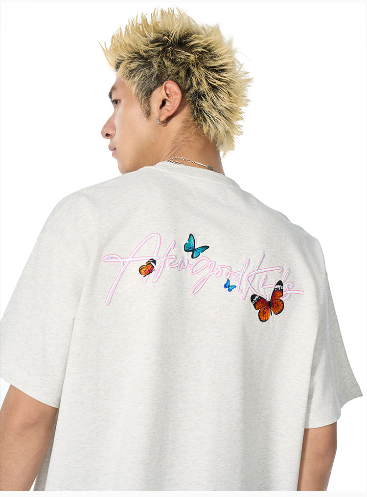 AFGK Floral Butterfly Logo Print Tee | Face 3 Face
