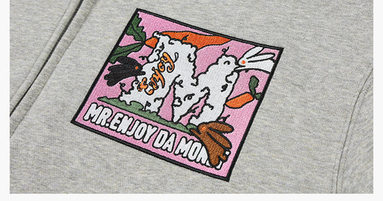 MEDM Bunny Ears Hooded Zip-Up Hoodie | Face 3 Face