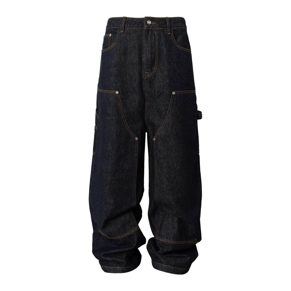 YADcrew Studded Double Knee Painter Jeans | Face 3 Face