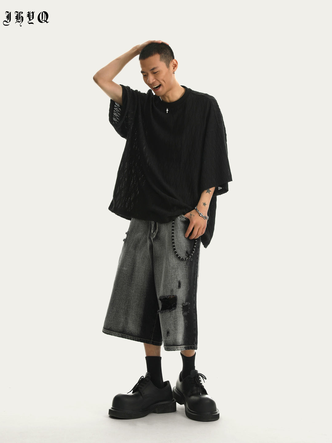 JHYQ Diamond Pattern Tee