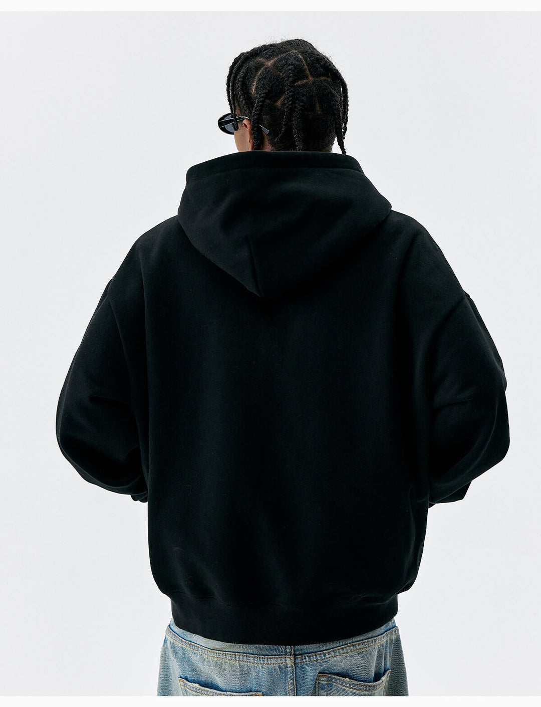 MEDM Flower Embroidered Zip Up Hoodie | Face 3 Face