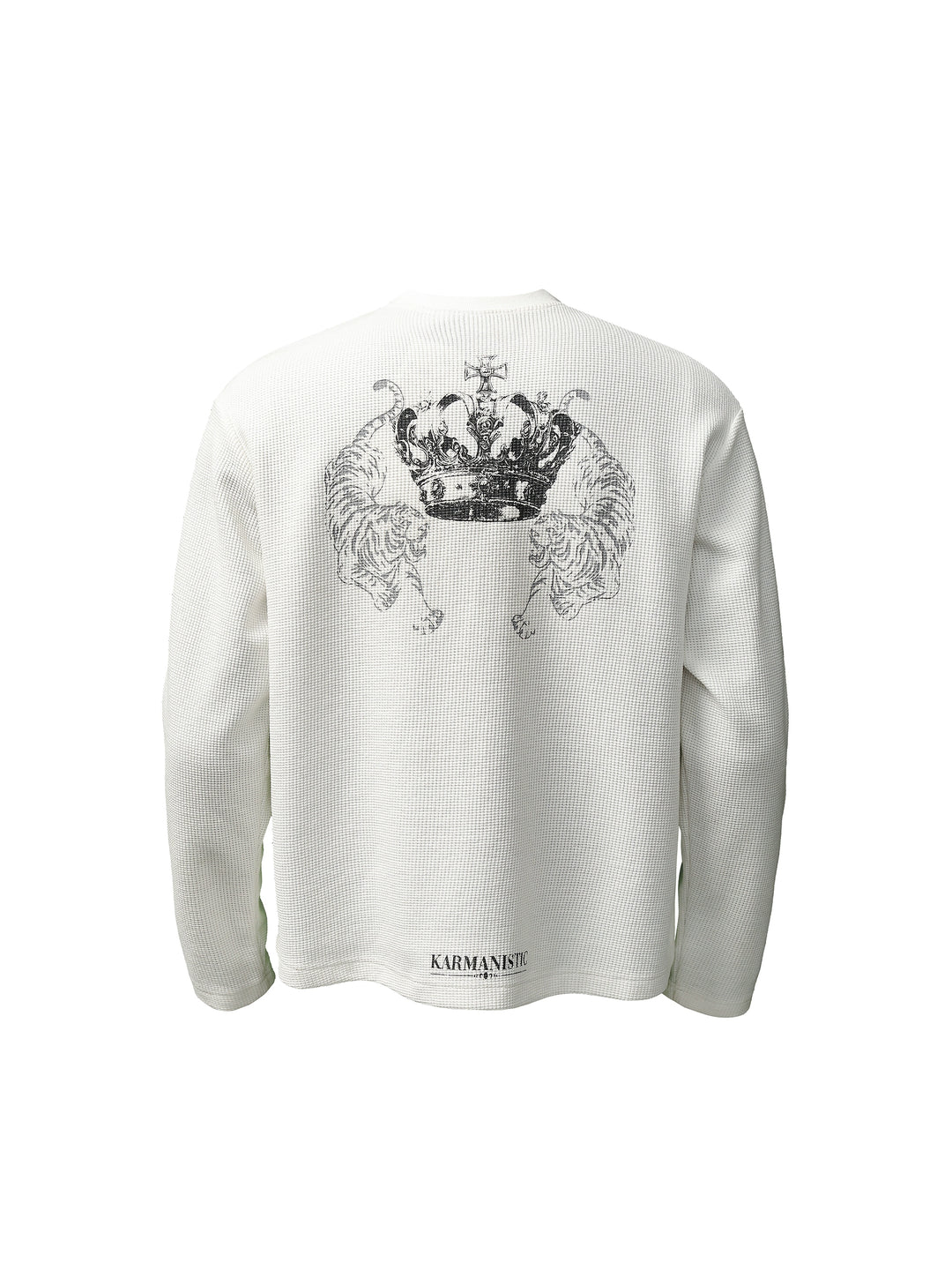 KARMANISTIC Printed Waffle Long Sleeve Tee | Face 3 Face