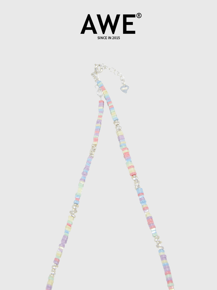 AWE Coral Sea Colorful Enamel Beads Necklace | Face 3 Face