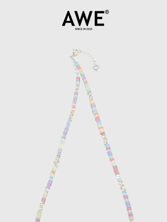 AWE Coral Sea Colorful Enamel Beads Necklace | Face 3 Face