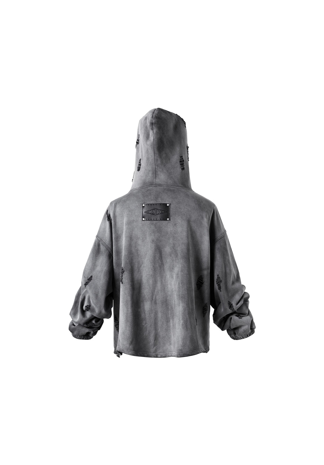 KARMANISTIC Distressed Washed Rivets Hoodie | Face 3 Face