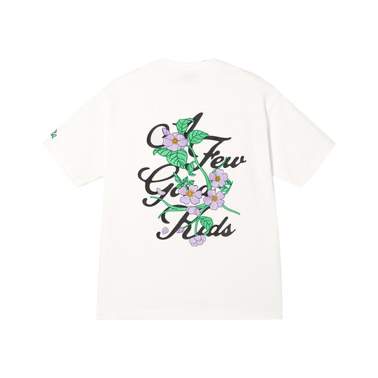 AFGK Flower Embroidered Logo Print Tee | Face 3 Face