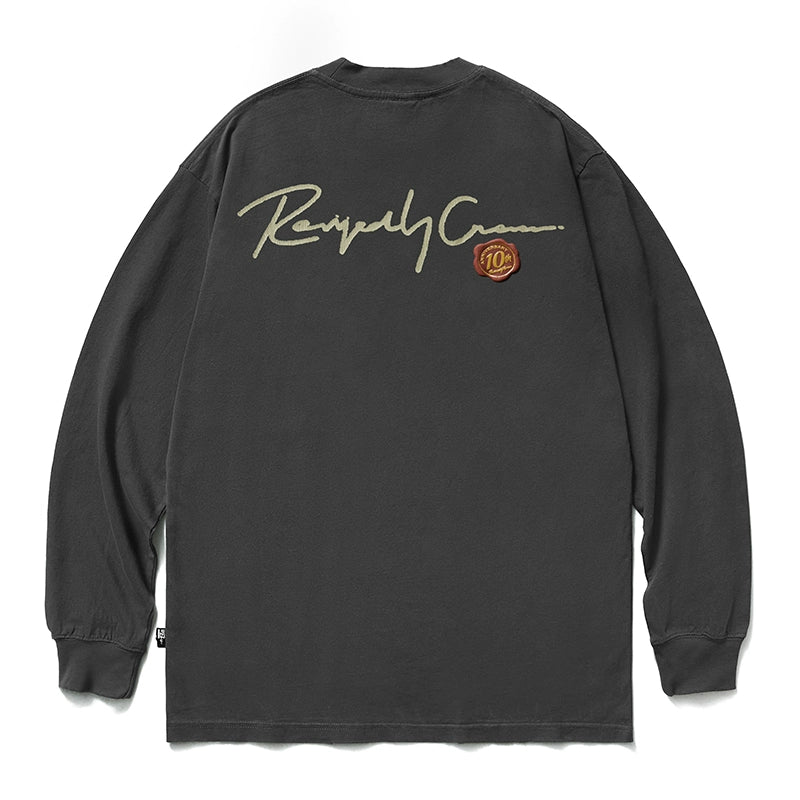 Remedy 3D Wax Seal and Cracked Logo Print Long Sleeve Tee | Face 3 Face