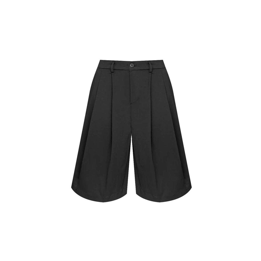 S45 3D Double Pleat Baggy Shorts | Face 3 Face
