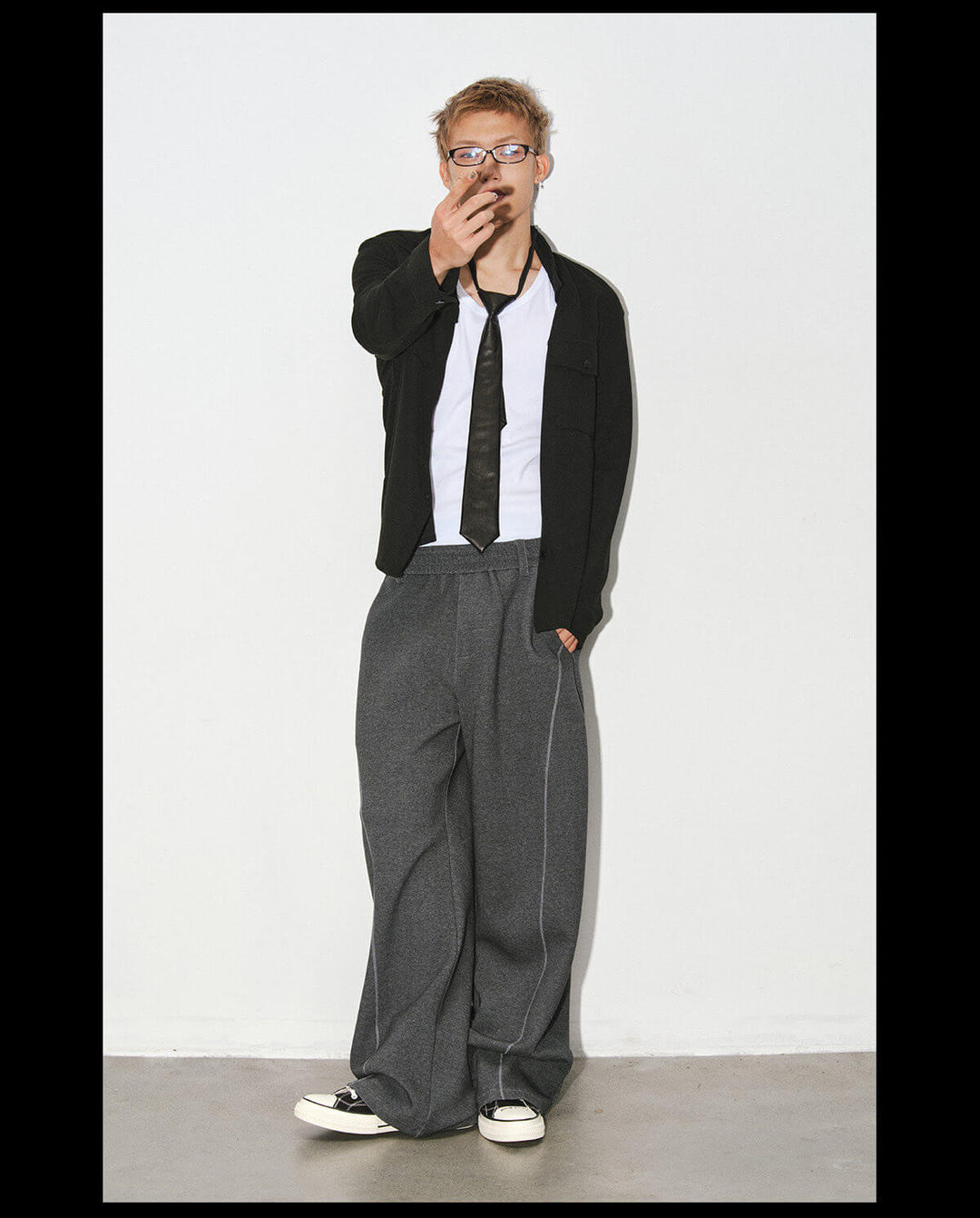 NOVACAM Air Layered Curved Baggy Sweatpants | Face 3 Face