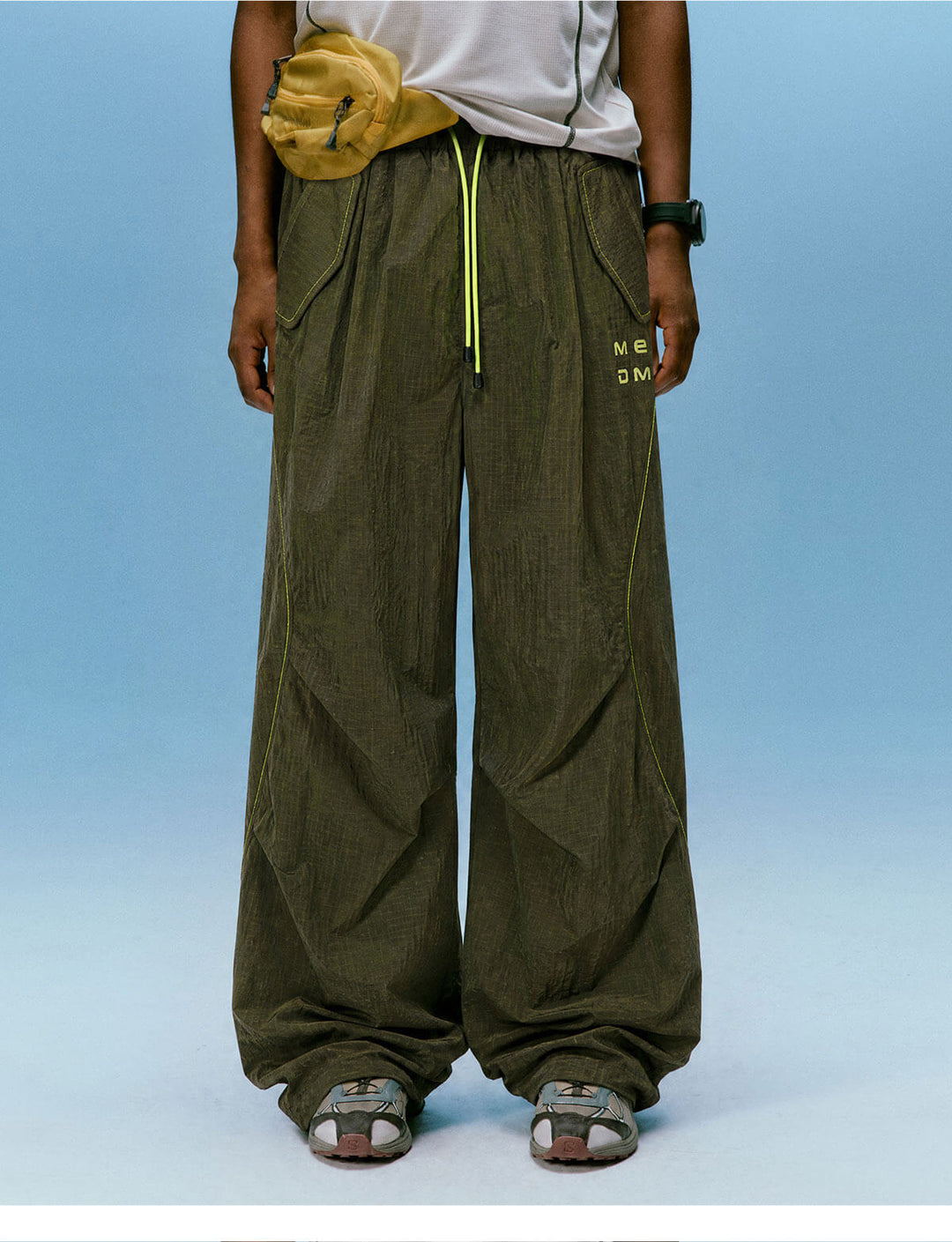 MEDM Contrast Stitch Lightweight Utility Track Pants | Face 3 Face