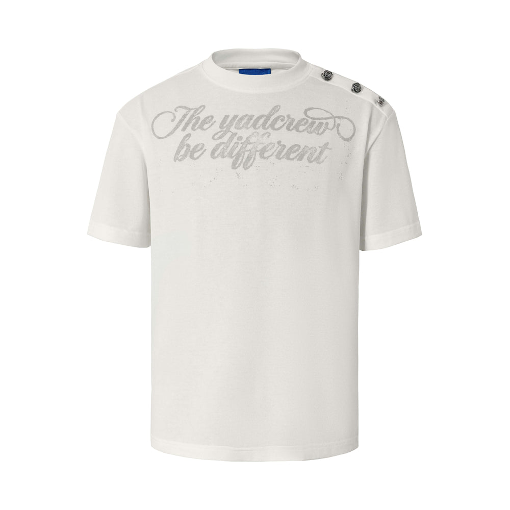 YADcrew Shoulder Rose Button Tee | Face 3 Face