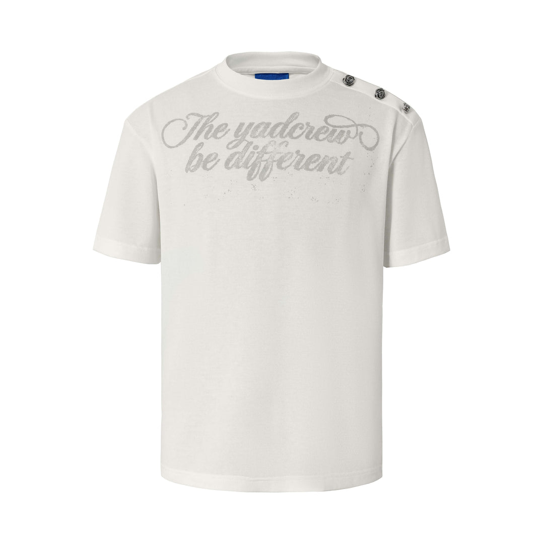 YADcrew Shoulder Rose Button Tee | Face 3 Face