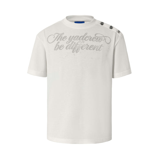 YADcrew Shoulder Rose Button Tee | Face 3 Face