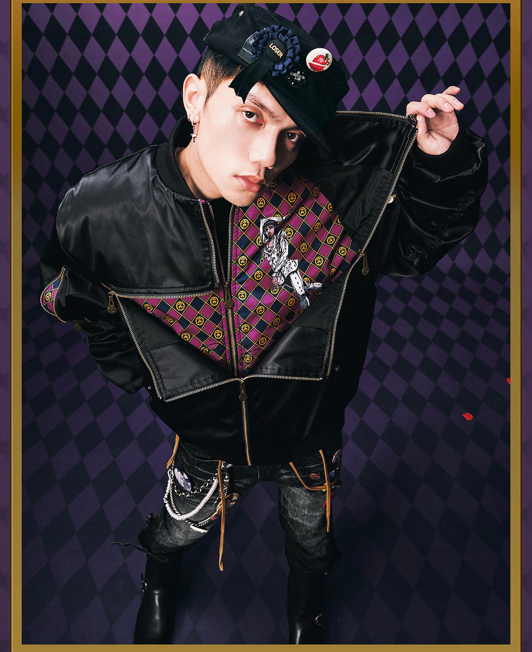 MEDM × JOJO Multi Zip Bomber Jacket | Face 3 Face