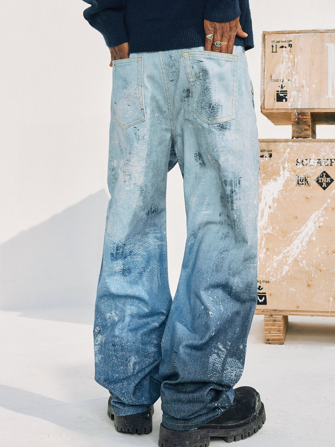 MEDM Chain Digital 3D Printed Baggy Jeans | Face 3 Face