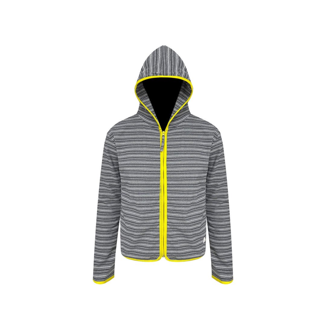 S45 Soft Textured Striped Zip Up Hoodie | Face 3 Face