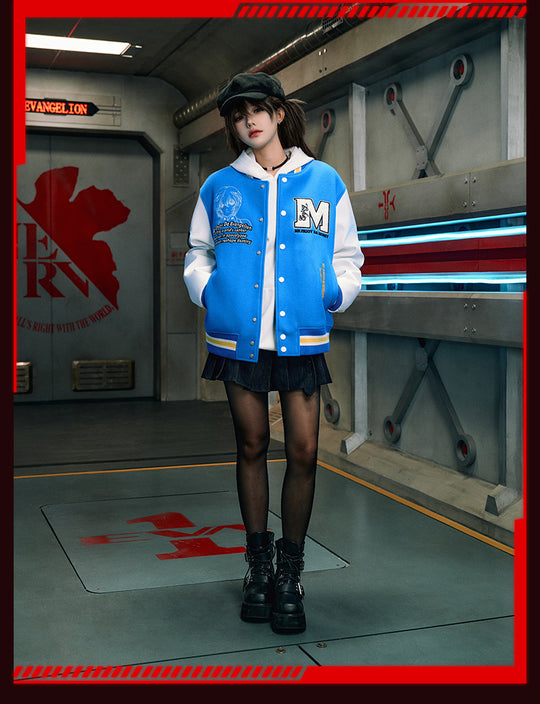 MEDM x EVA Unit-00, Unit-01, Mark.06 Leather Varsity Jacket | Face 3 Face