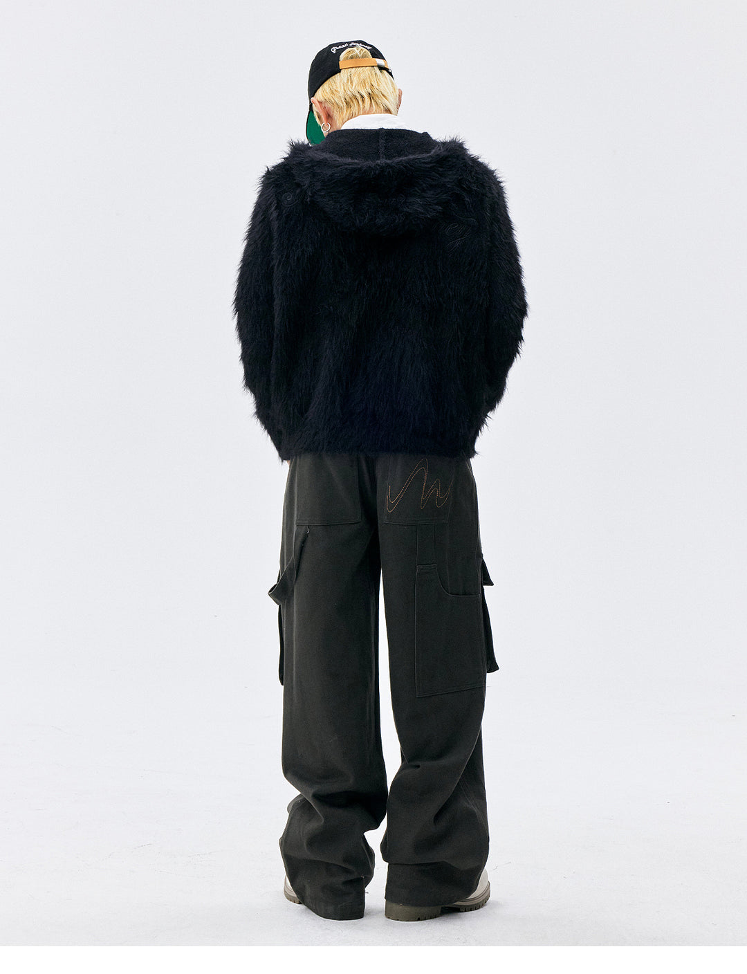 MEDM Mohair Hooded Zip Up Jacket | Face 3 Face