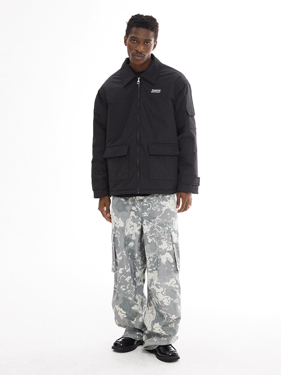 EMPTY REFERENCE Washed Camouflage Work Cargo Pants | Face 3 Face