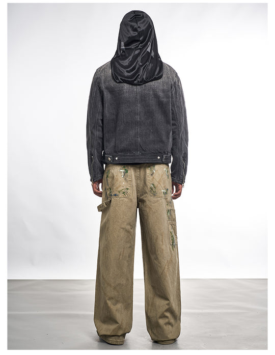 F3F Select Scratched Ink Distressed Double Knee Work Pants | Face 3 Face