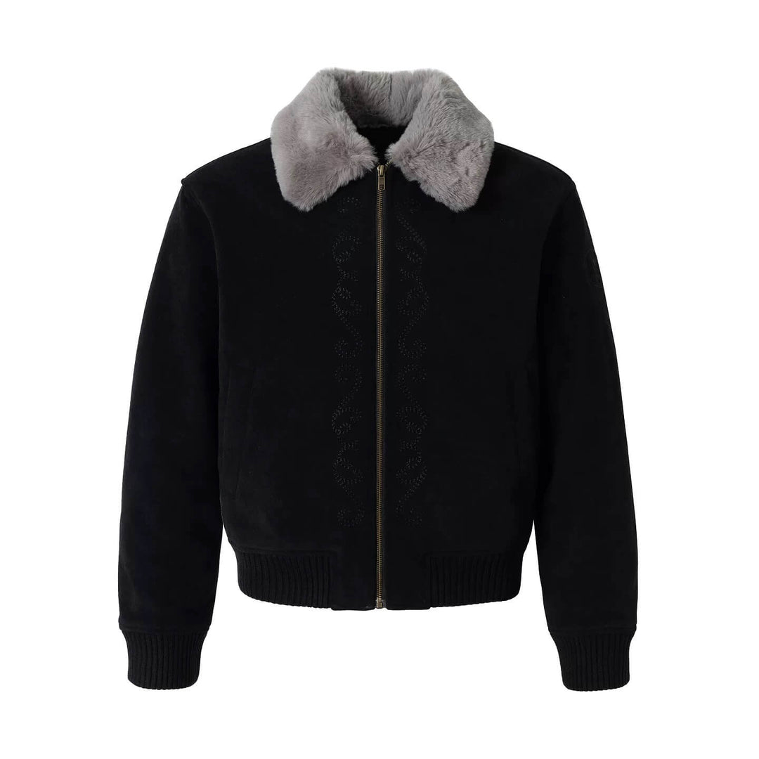 YADcrew Fur Collar Fleece Lined Bomber Jacket | Face 3 Face