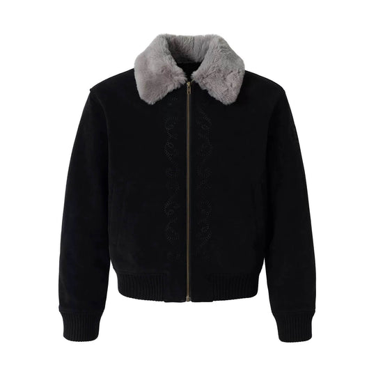 YADcrew Fur Collar Fleece Lined Bomber Jacket | Face 3 Face