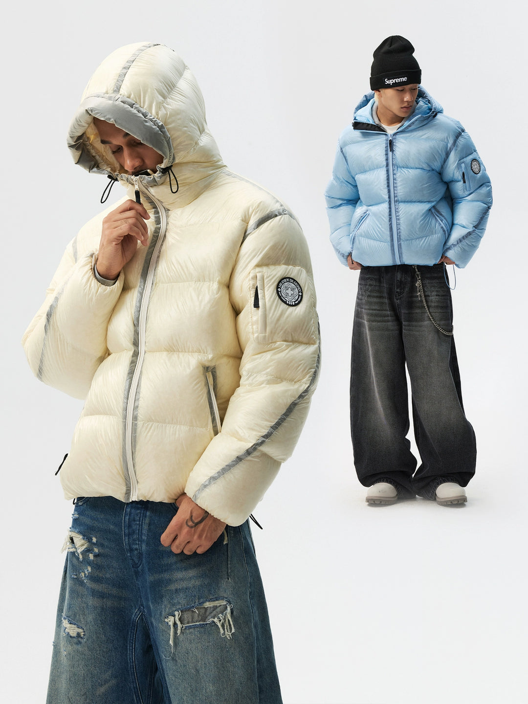 MEDM Hooded Sheer Down Jacket | Face 3 Face