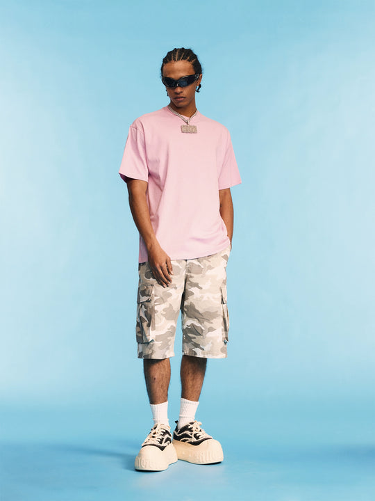 1807 Full Rhinestone Embroidery Logo Tee | Face 3 Face