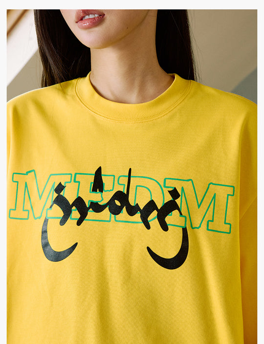 MEDM Arched Logo Handwritten Long Sleeve Tee | Face 3 Face