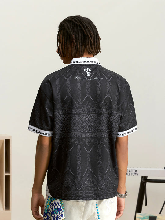 Small Town Kid Ethnic Full Print Soccer Polo Jersey | Face 3 Face