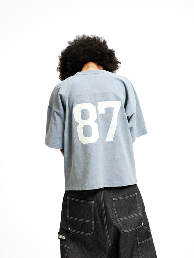 MHARF Washed Blue 87 Retro Hockey Jersey | Face 3 Face