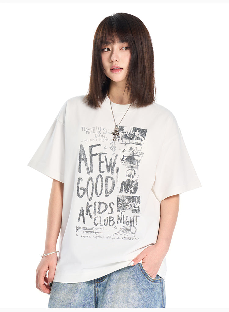 AFGK Club Night Vintage Print Tee | Face 3 Face