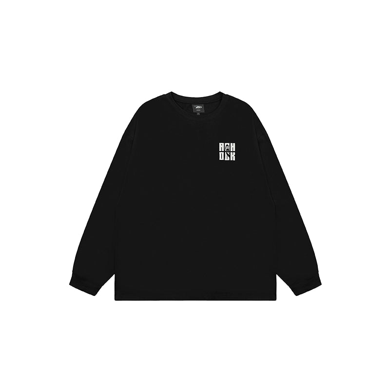 Achock Letter Logo Embroidered Long Sleeve Tee | Face 3 Face