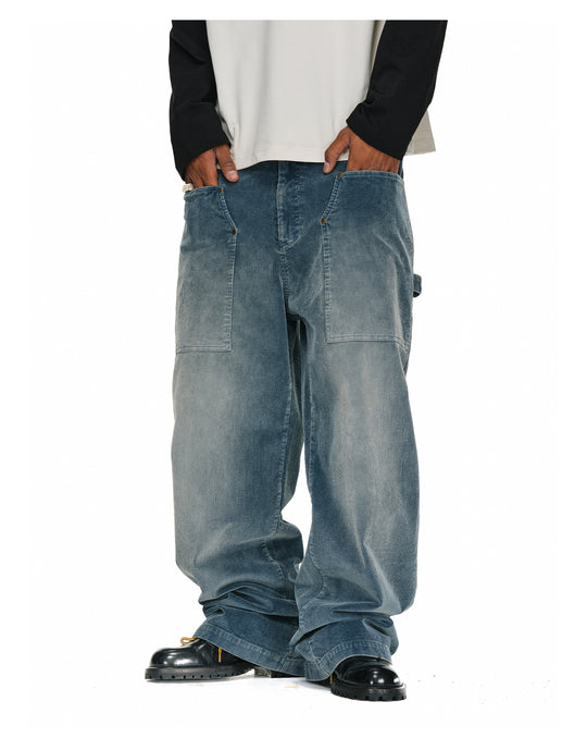 ANTIDOTE Patch Pocket Washed Corduroy Pants | Face 3 Face