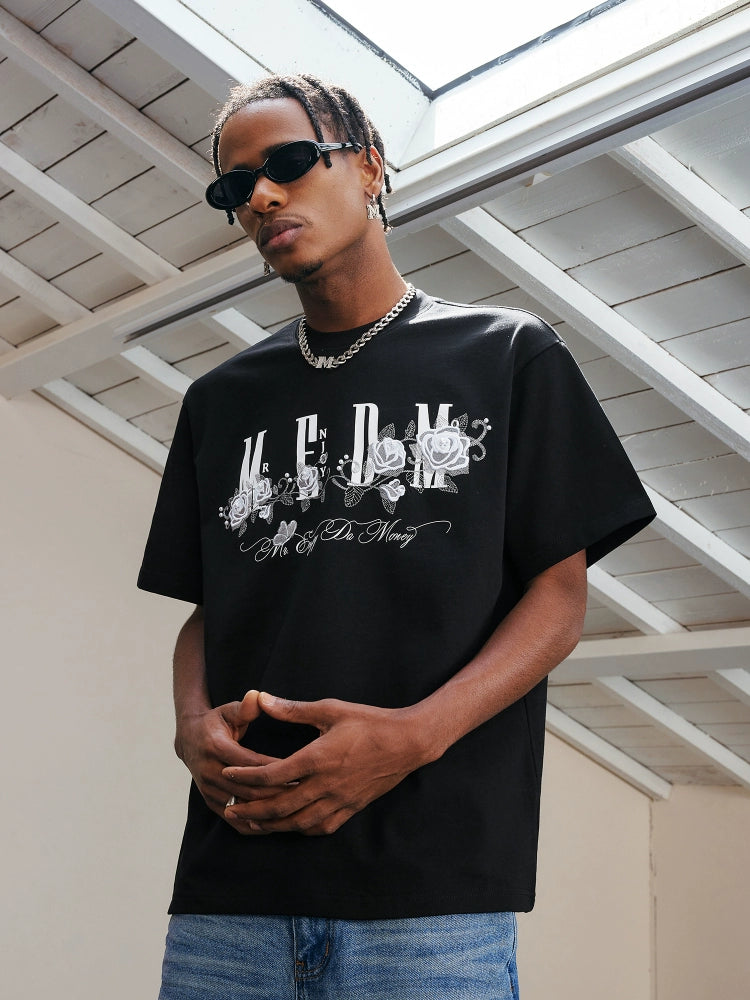 MEDM Beaded Rose Embroidery Logo Tee | Face 3 Face