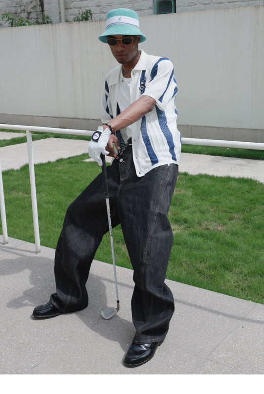 STEEPC Selvage Slash Detailed Button Machete Jeans | Face 3 Face