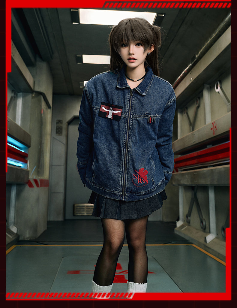 MEDM x EVA Lilith Embroidered Denim Jacket | Face 3 Face