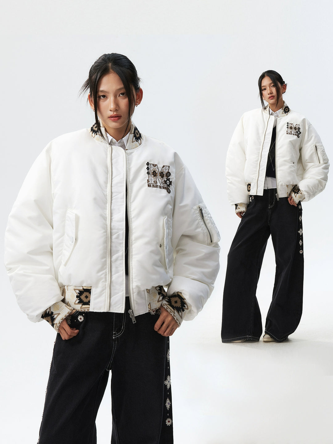 MEDM Ethnic Trim MA-1 Bomber Jacket | Face 3 Face