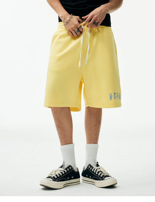MEDM Colorful Logo Embroidered Sweat Shorts | Face 3 Face