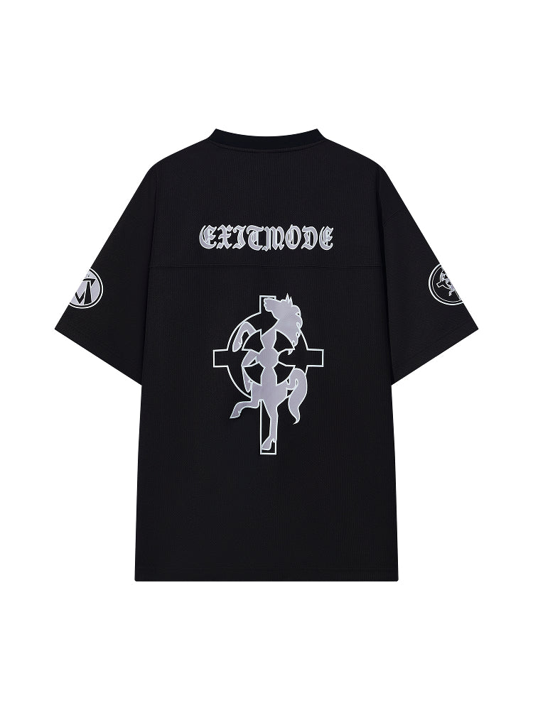 BLIND NO PLAN Cross Horse Print Hockey Jersey Tee | Face 3 Face