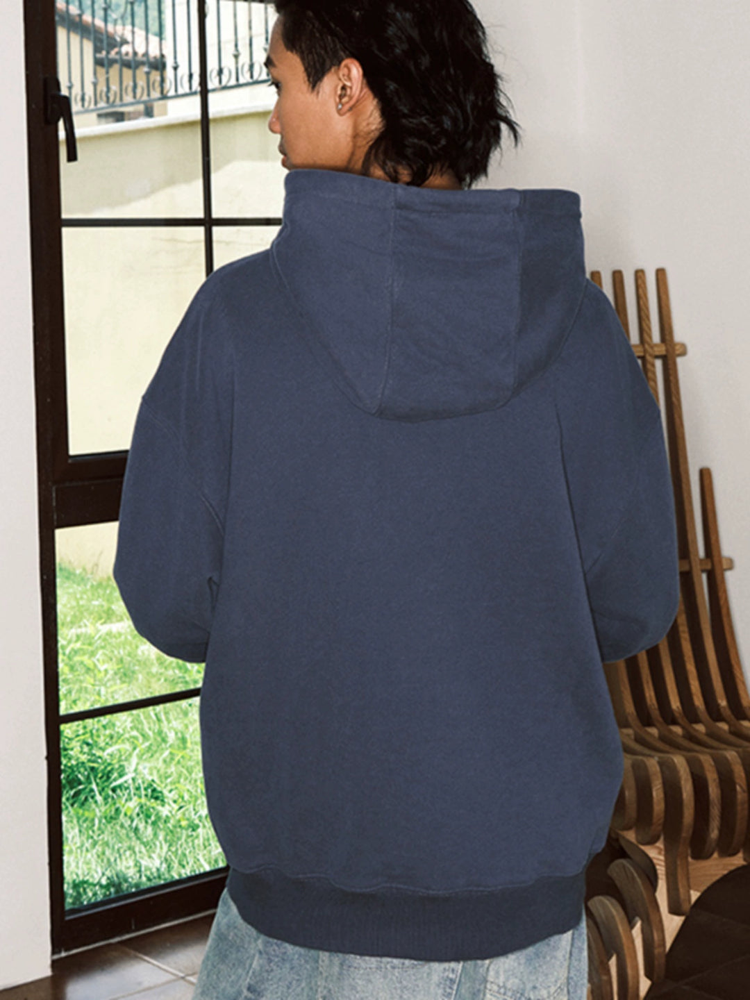 JUST VIBE Letter Print Hoodie | Face 3 Face