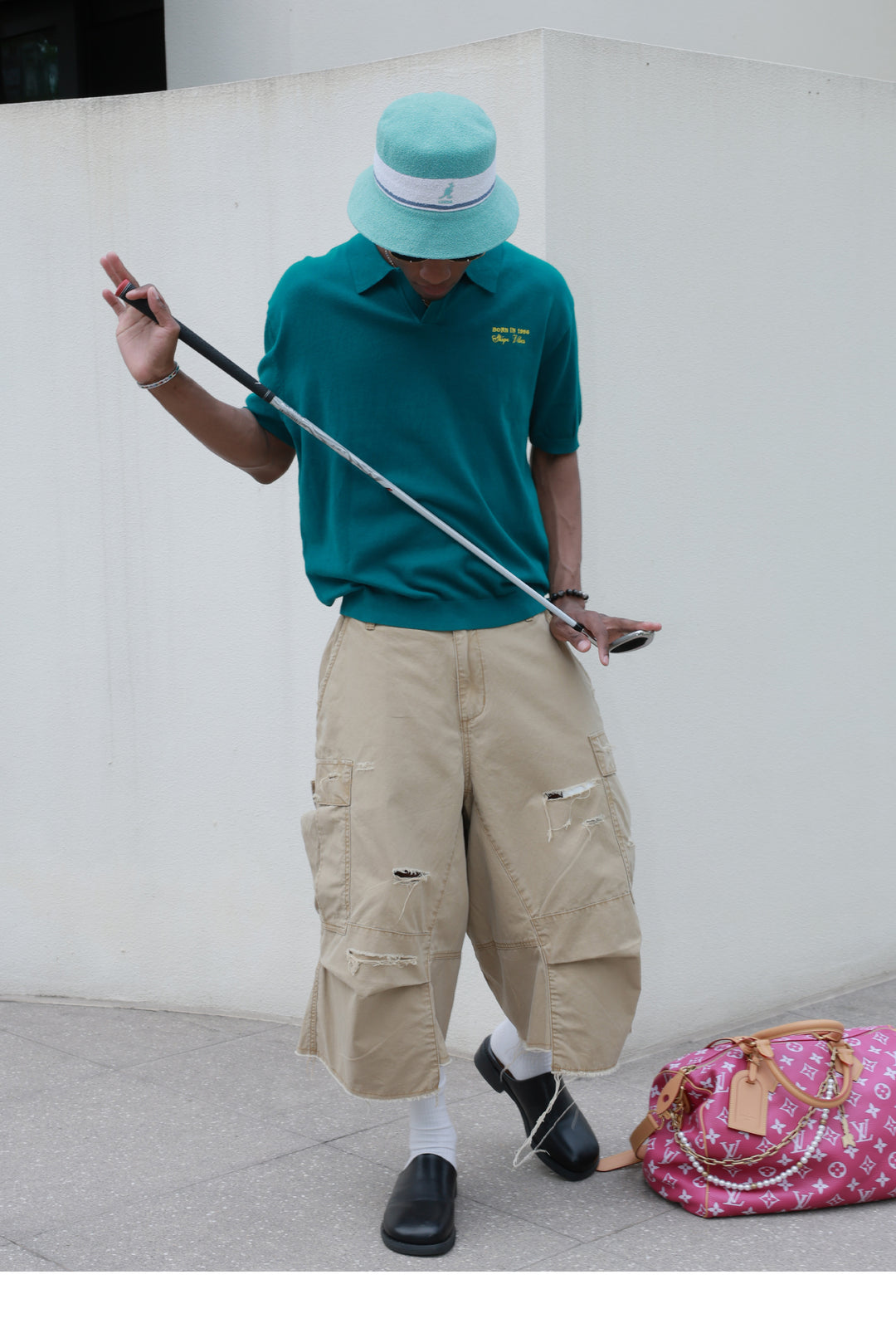 STEEPC Embroidered Boxy Knit Polo | Face 3 Face