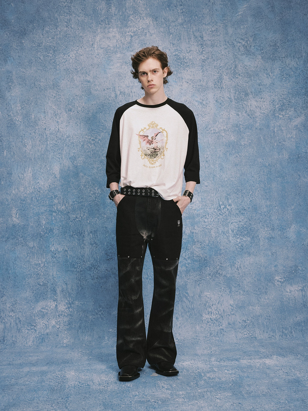 SOD Co. Wave Washed Patched Denim Jeans | Face 3 Face