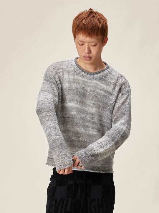 EVILKNIGHT(EK) Gradient Striped Knit Sweater | Face 3 Face